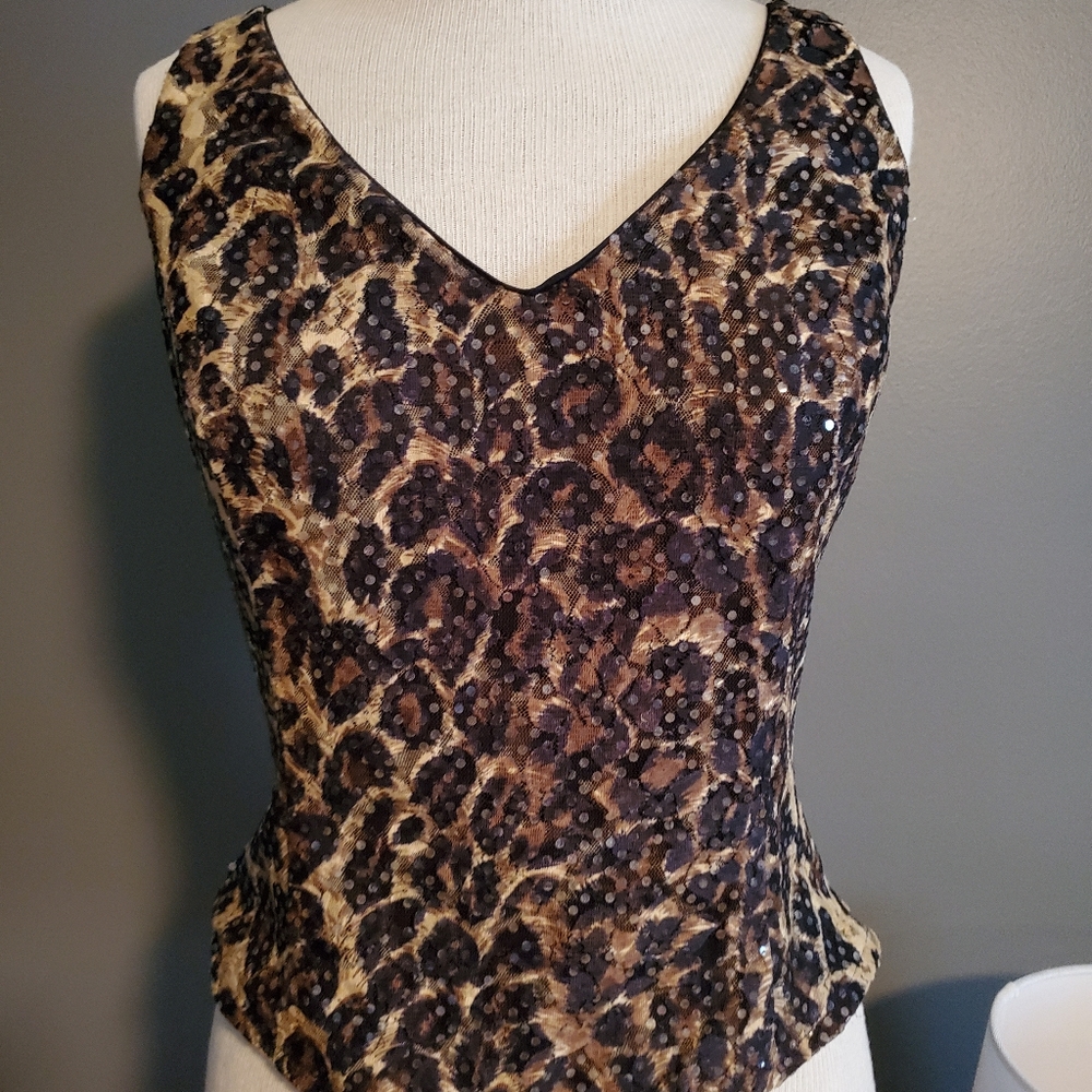 Cache animal print top